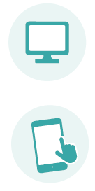 パソコンとスマートフォンのイラストです