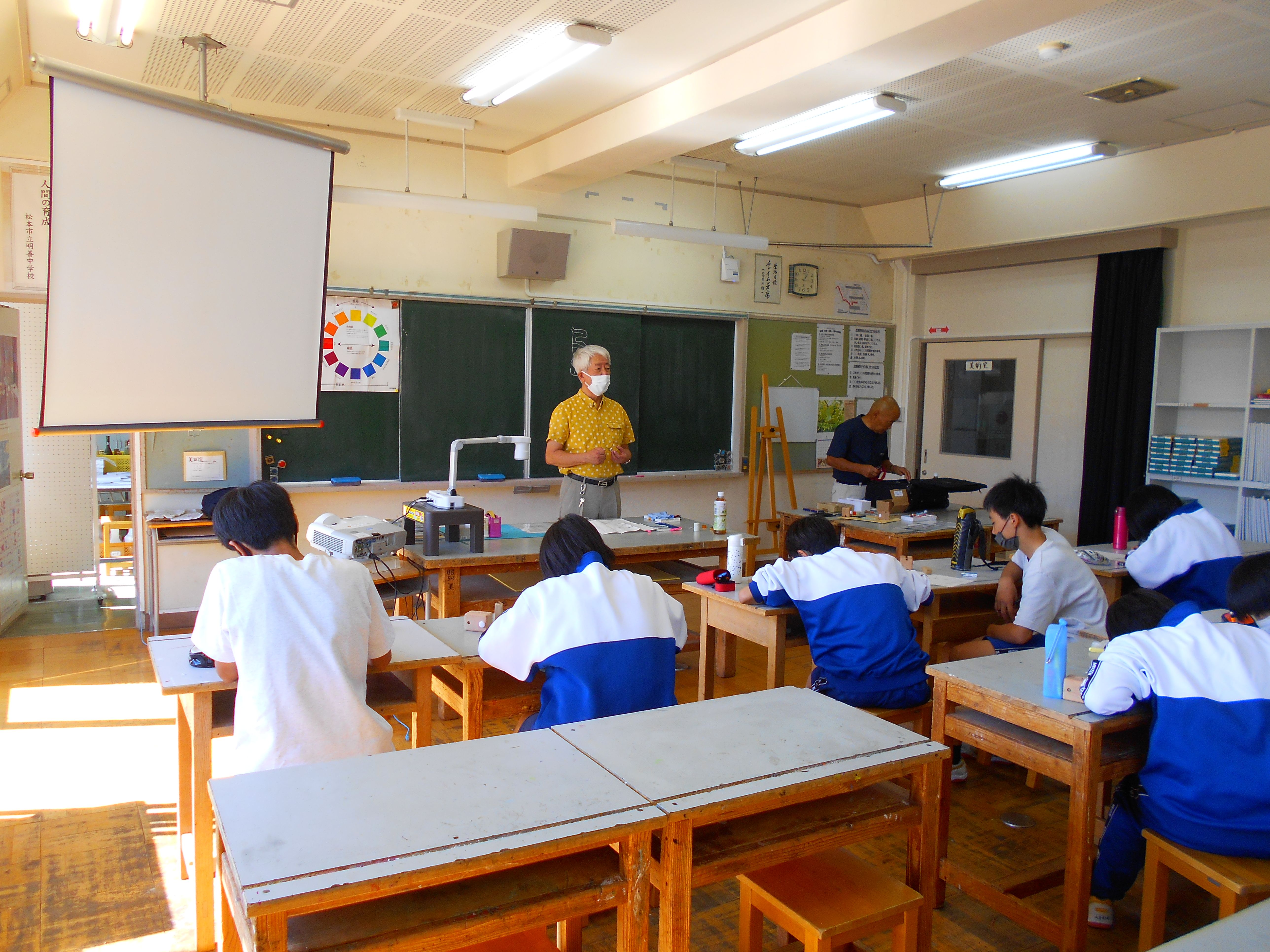 印章彫刻体験の様子1