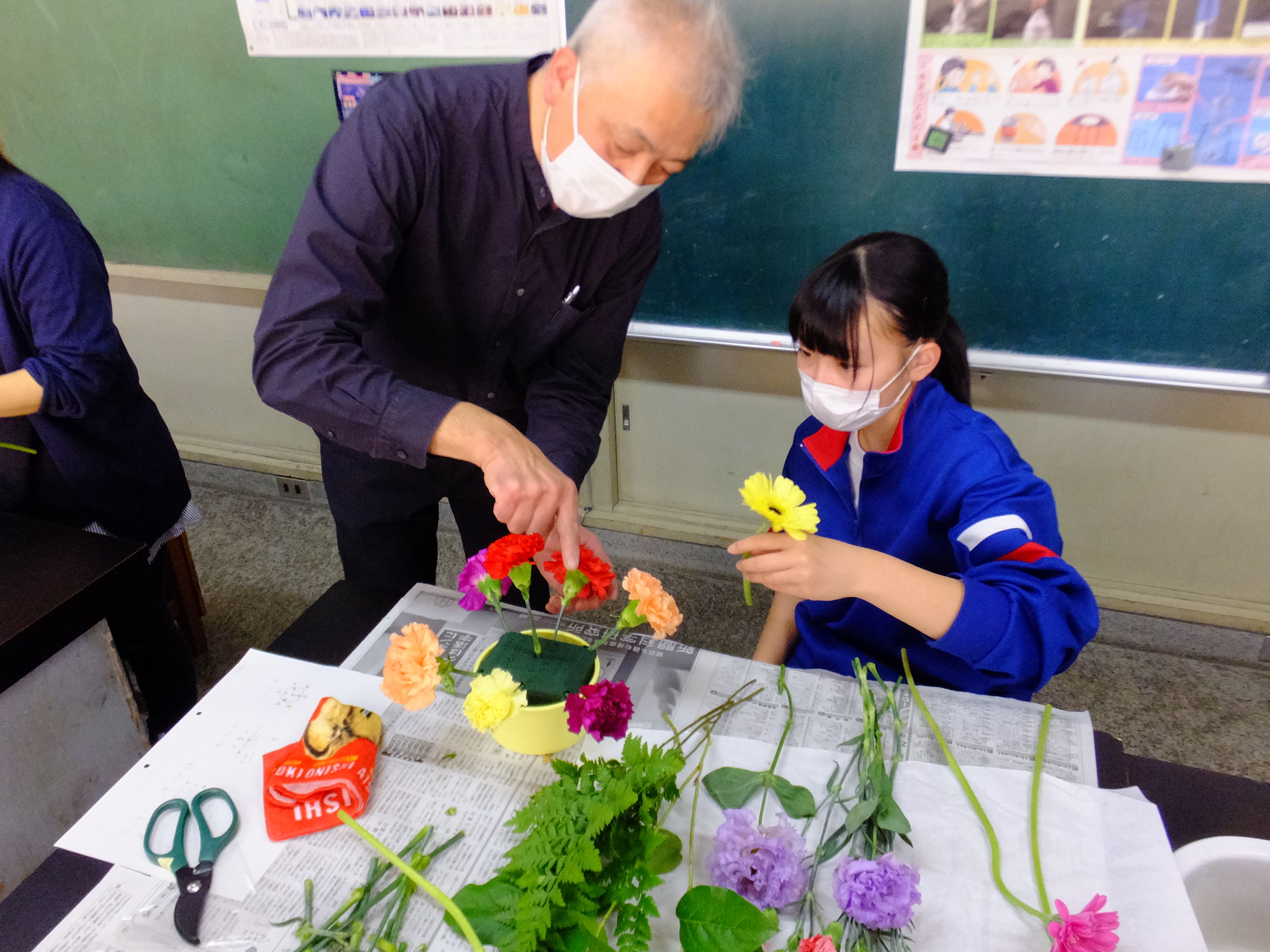 フラワー装飾 講座風景1