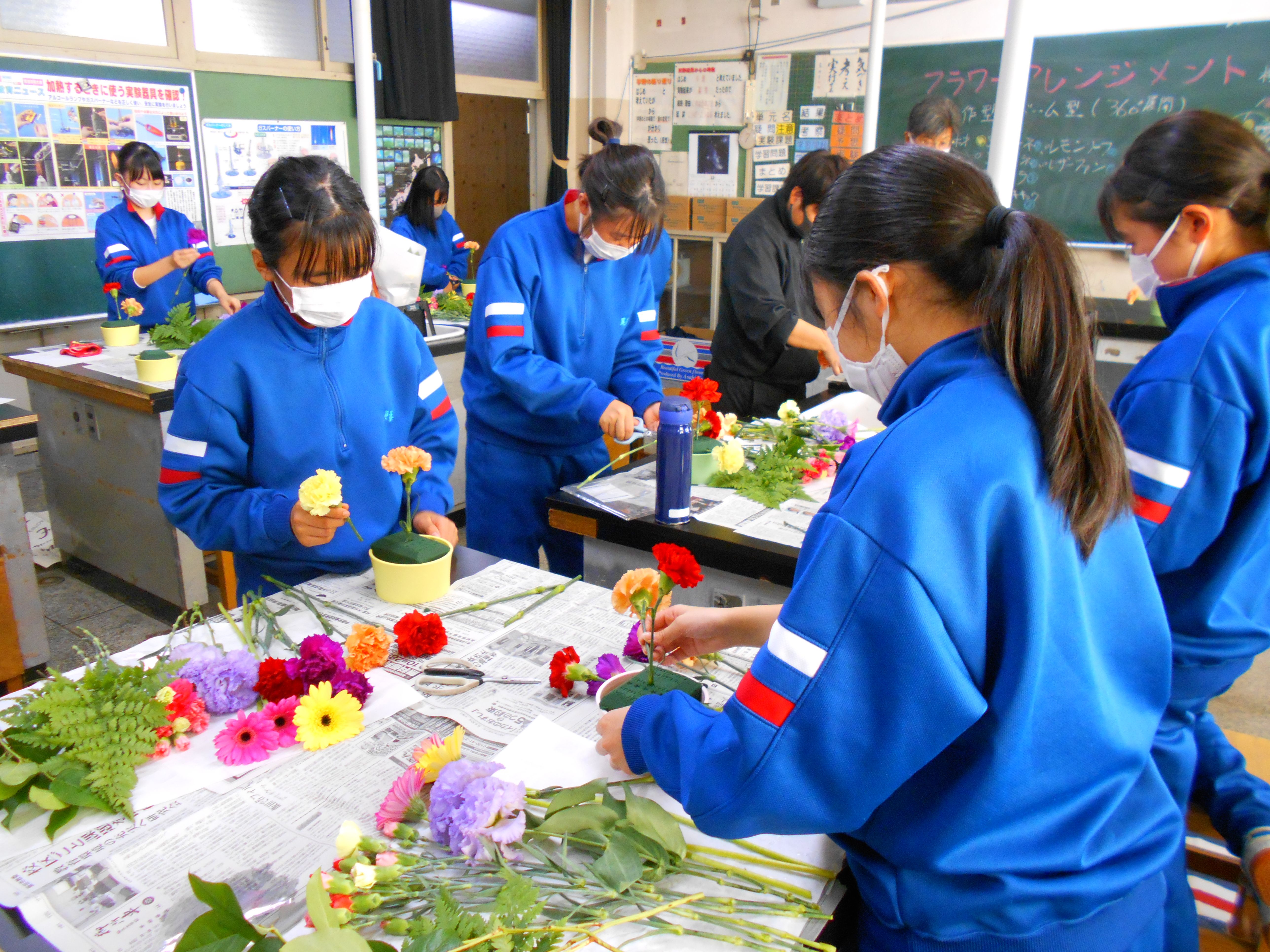 フラワー装飾 講座風景2